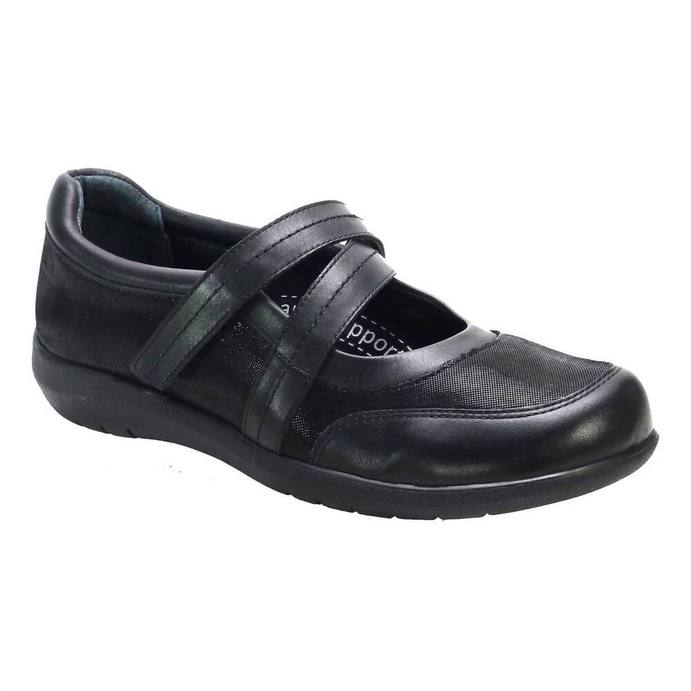 NEW DAVID TATE women's gentle mary jane shoes in black calf